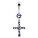 Fancy Cross Dangling Belly Ring - Monster Piercing