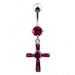 Fancy Cross Dangling Belly Ring - Monster Piercing