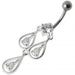 Elegant Chandelier Dangling Belly Ring - Monster Piercing