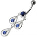 Elegant Chandelier Dangling Belly Ring - Monster Piercing