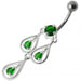 Elegant Chandelier Dangling Belly Ring - Monster Piercing