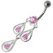 Elegant Chandelier Dangling Belly Ring - Monster Piercing