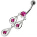 Elegant Chandelier Dangling Belly Ring - Monster Piercing