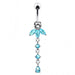 Orchid Flower Dangling Belly Ring - Monster Piercing