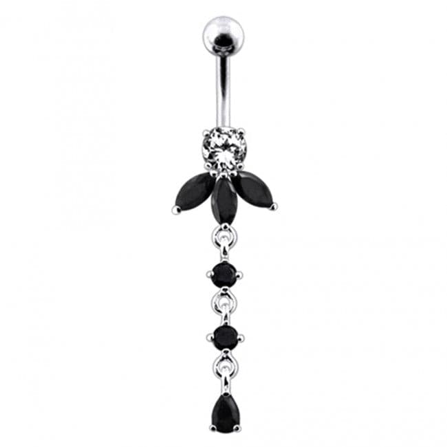 Orchid Flower Dangling Belly Ring - Monster Piercing