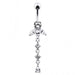 Orchid Flower Dangling Belly Ring - Monster Piercing