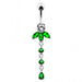 Orchid Flower Dangling Belly Ring - Monster Piercing