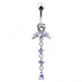 Orchid Flower Dangling Belly Ring - Monster Piercing