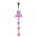 Orchid Flower Dangling Belly Ring - Monster Piercing