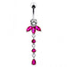 Orchid Flower Dangling Belly Ring - Monster Piercing