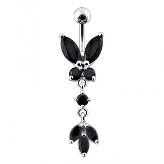 Butterfly 925 Sterling silver Dangling Belly Ring - Monster Piercing