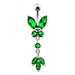 Butterfly 925 Sterling silver Dangling Belly Ring - Monster Piercing