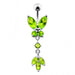 Butterfly 925 Sterling silver Dangling Belly Ring - Monster Piercing