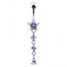 Star and Gemstone Dangling Belly Ring - Monster Piercing