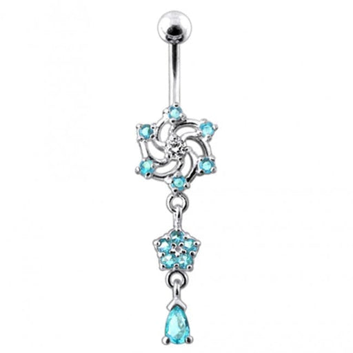 Swirled Dangling Belly Ring - Monster Piercing