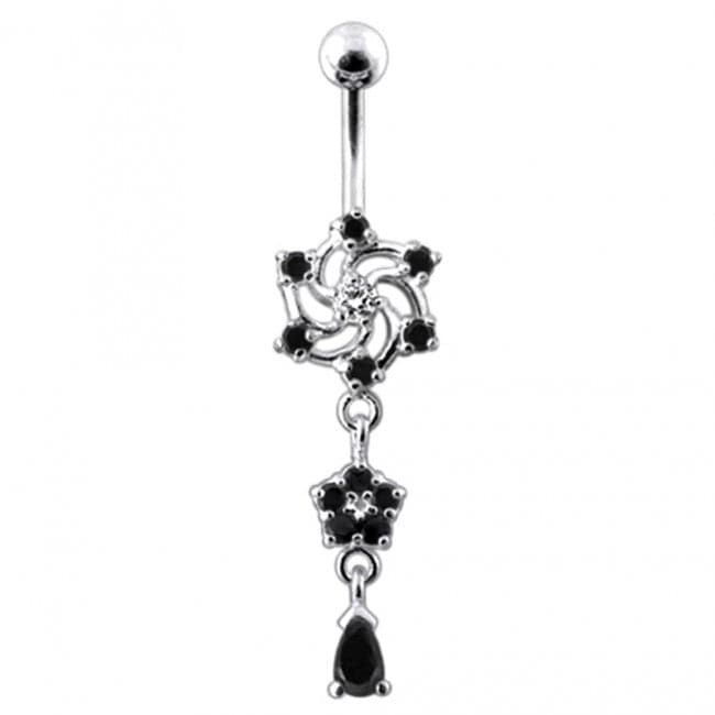 Swirled Dangling Belly Ring - Monster Piercing