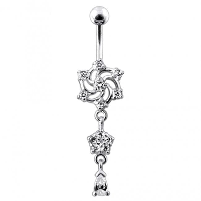 Swirled Dangling Belly Ring - Monster Piercing