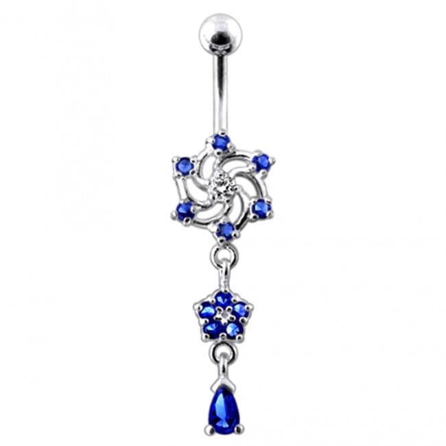 Swirled Dangling Belly Ring - Monster Piercing