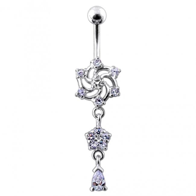 Swirled Dangling Belly Ring - Monster Piercing