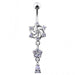 Swirled Dangling Belly Ring - Monster Piercing