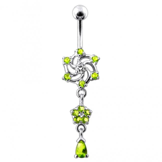 Swirled Dangling Belly Ring - Monster Piercing