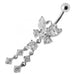 Clear 14G Steel Butterfly Dangling bar Belly Button Navel ringÊ - Monster Piercing