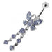 Clear 14G Steel Butterfly Dangling bar Belly Button Navel ringÊ - Monster Piercing