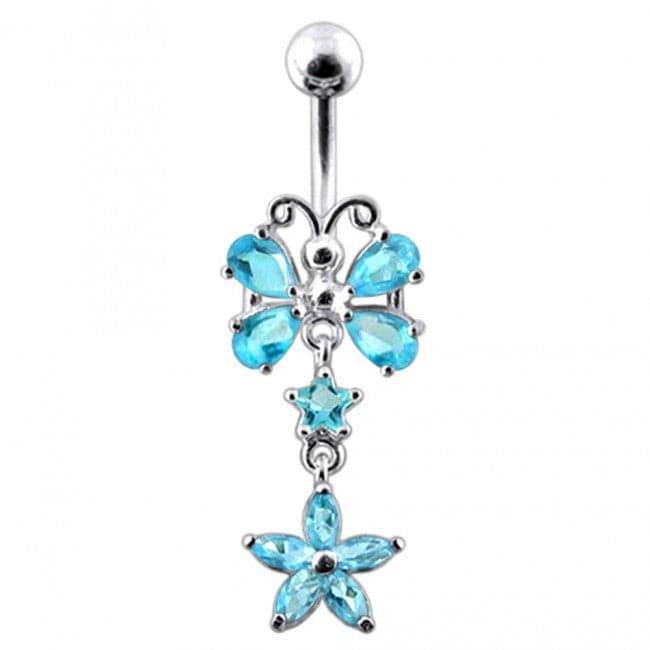 Dragonfly Dangling Belly Ring - Monster Piercing