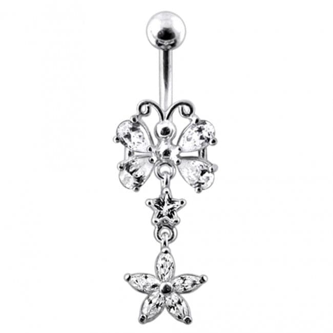 Dragonfly Dangling Belly Ring - Monster Piercing