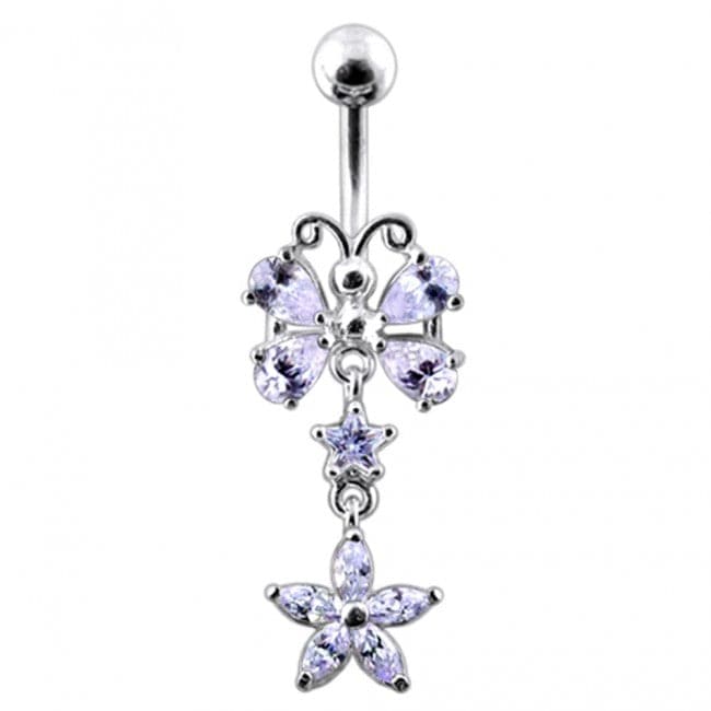 Dragonfly Dangling Belly Ring - Monster Piercing