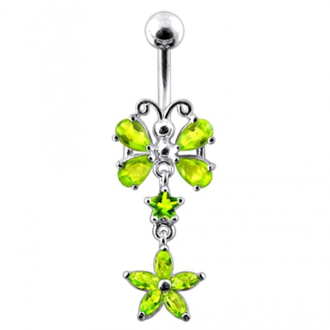 Dragonfly Dangling Belly Ring - Monster Piercing