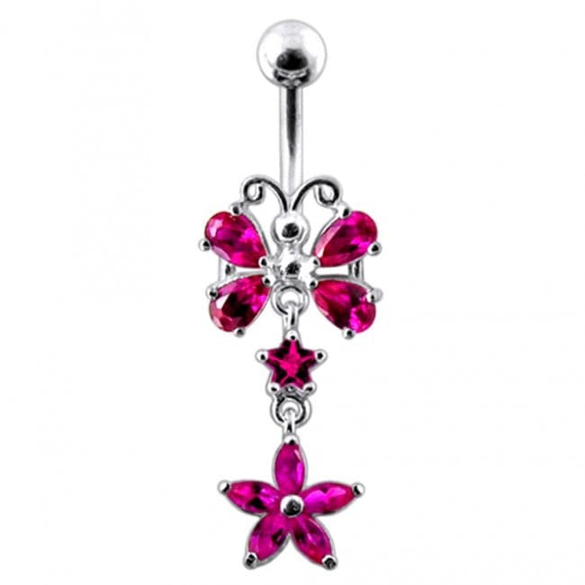 Dragonfly Dangling Belly Ring - Monster Piercing