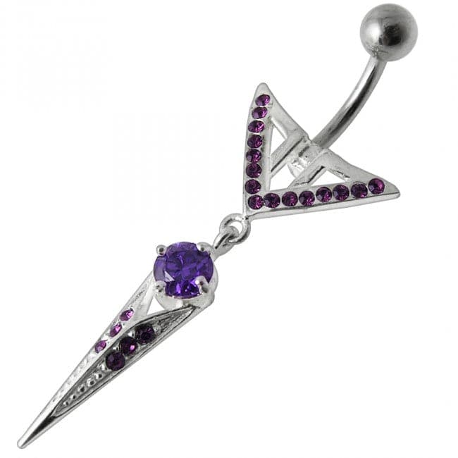 Sharp Weapon Dangling Belly Ring - Monster Piercing