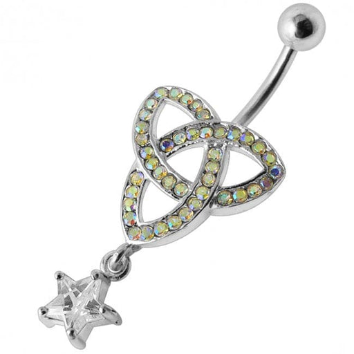 Mini Triple Celtic Dangling Belly Ring - Monster Piercing