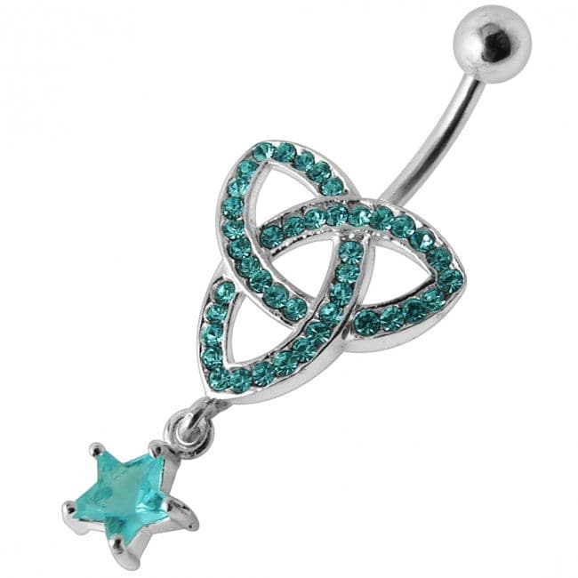 Mini Triple Celtic Dangling Belly Ring - Monster Piercing