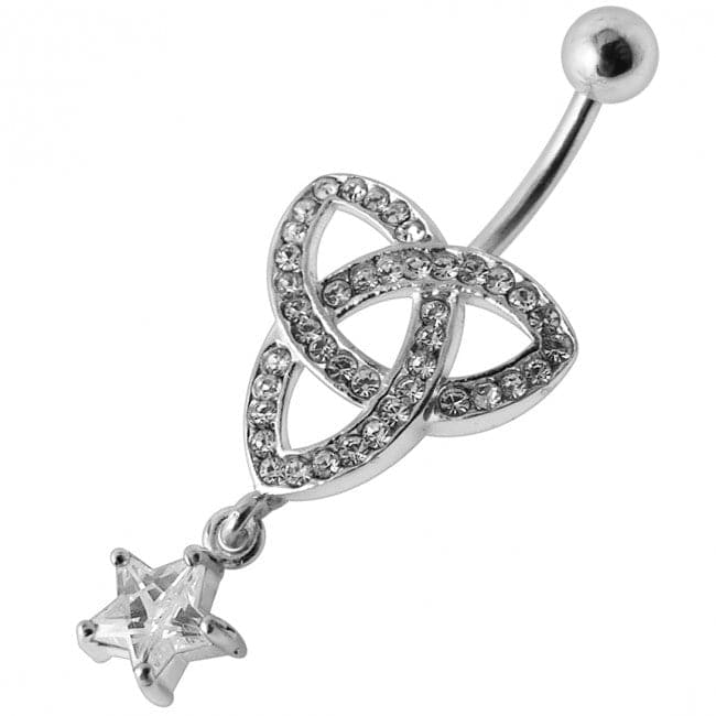 Mini Triple Celtic Dangling Belly Ring - Monster Piercing