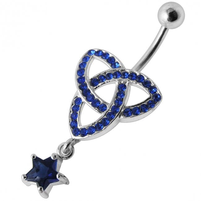 Mini Triple Celtic Dangling Belly Ring - Monster Piercing