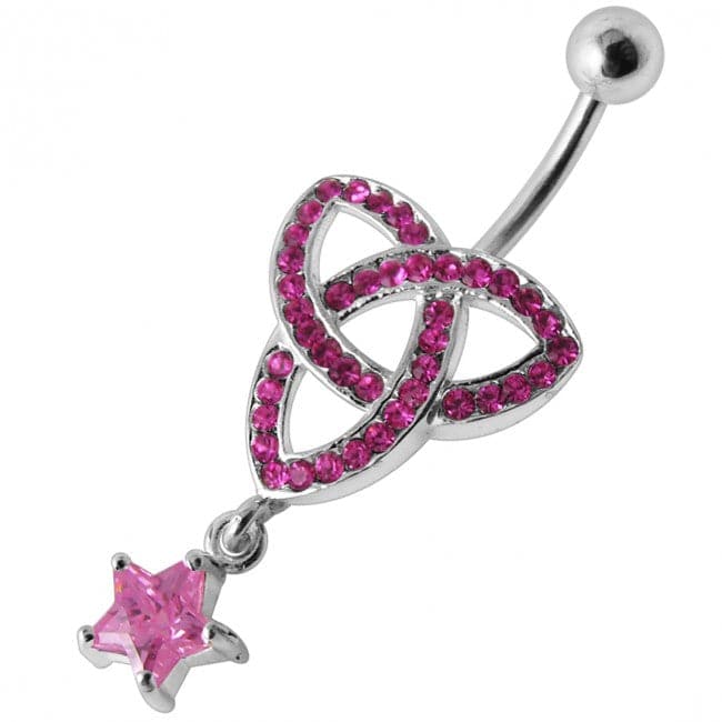 Mini Triple Celtic Dangling Belly Ring - Monster Piercing