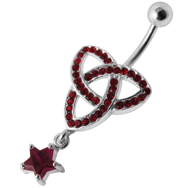 Mini Triple Celtic Dangling Belly Ring - Monster Piercing