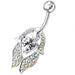 Heart Shaped Flower Petal Belly Ring - Monster Piercing