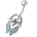 Heart Shaped Flower Petal Belly Ring - Monster Piercing