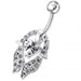 Heart Shaped Flower Petal Belly Ring - Monster Piercing