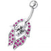 Heart Shaped Flower Petal Belly Ring - Monster Piercing