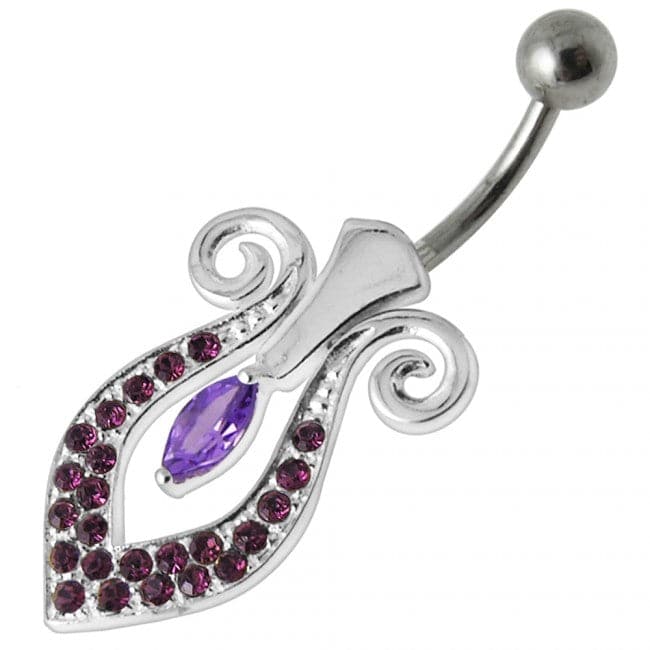 Tribal Marquise Belly Ring - Monster Piercing