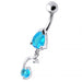 Elegant Dangling Belly Ring - Monster Piercing