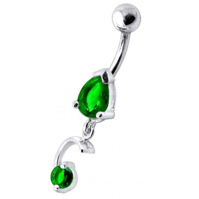 Elegant Dangling Belly Ring - Monster Piercing