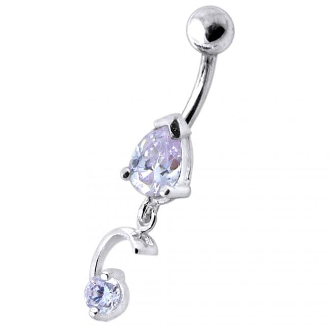 Elegant Dangling Belly Ring - Monster Piercing