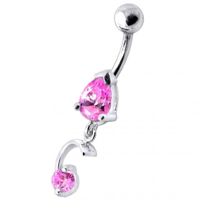 Elegant Dangling Belly Ring - Monster Piercing