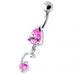 Elegant Dangling Belly Ring - Monster Piercing