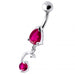 Elegant Dangling Belly Ring - Monster Piercing